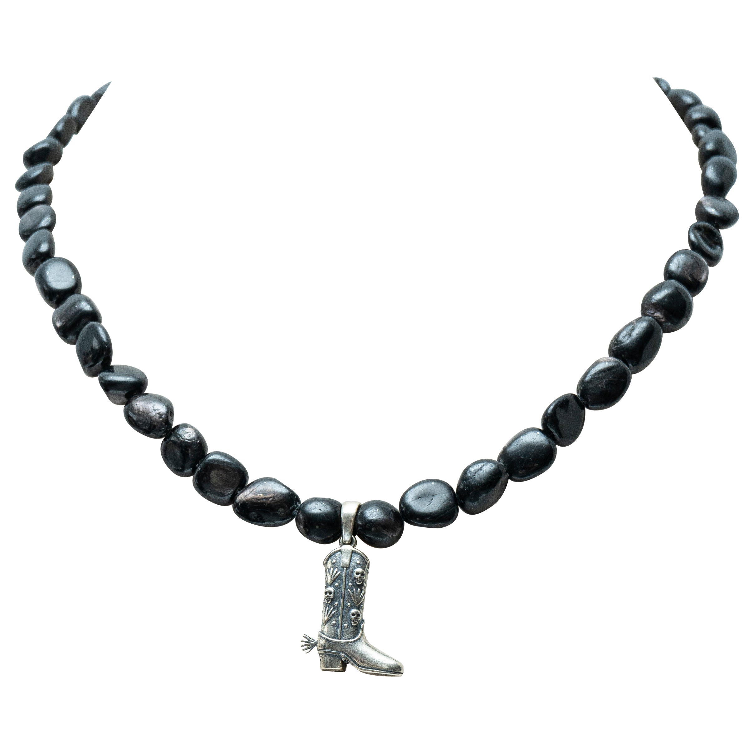 Collar La Bota, joya de plata .925, con ágata – Gabriela Sánchez