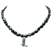 Collar La Bota, joya de plata .925, con ágata – Gabriela Sánchez