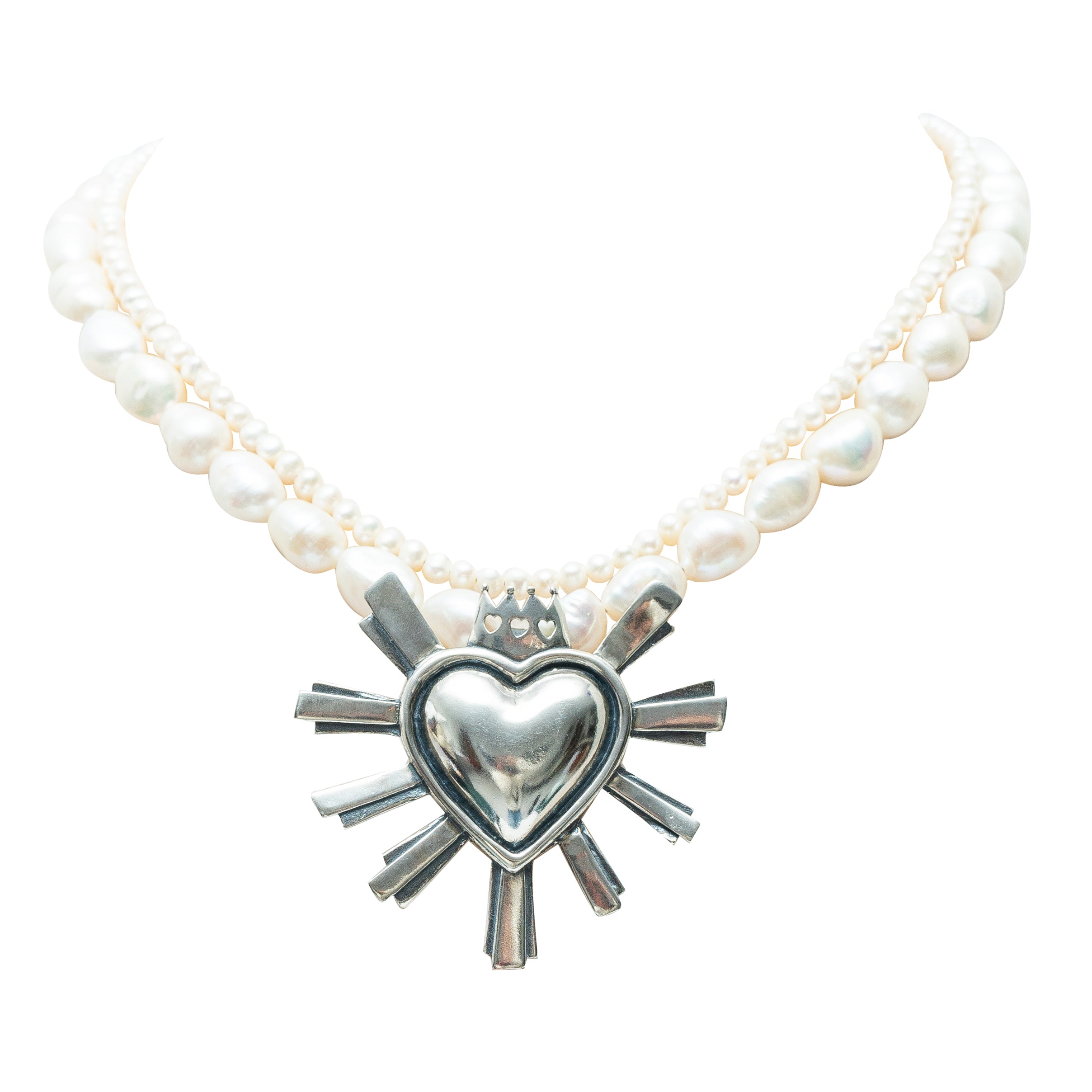 Collar Abrázame Mucho, joya de plata .925, con perla – Gabriela Sánchez