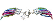 Collar La Comadre, joya de plata .925, con concha y gemas de colores – Gabriela Sánchez (vista 4)