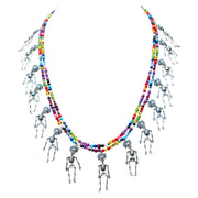 Collar Baile de los Esqueletos, joya de plata .925, con lapislázuli – Gabriela Sánchez