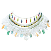 Collar Piña Colada, joya de plata .925, con concha y cuarzo – Gabriela Sánchez (vista 2)