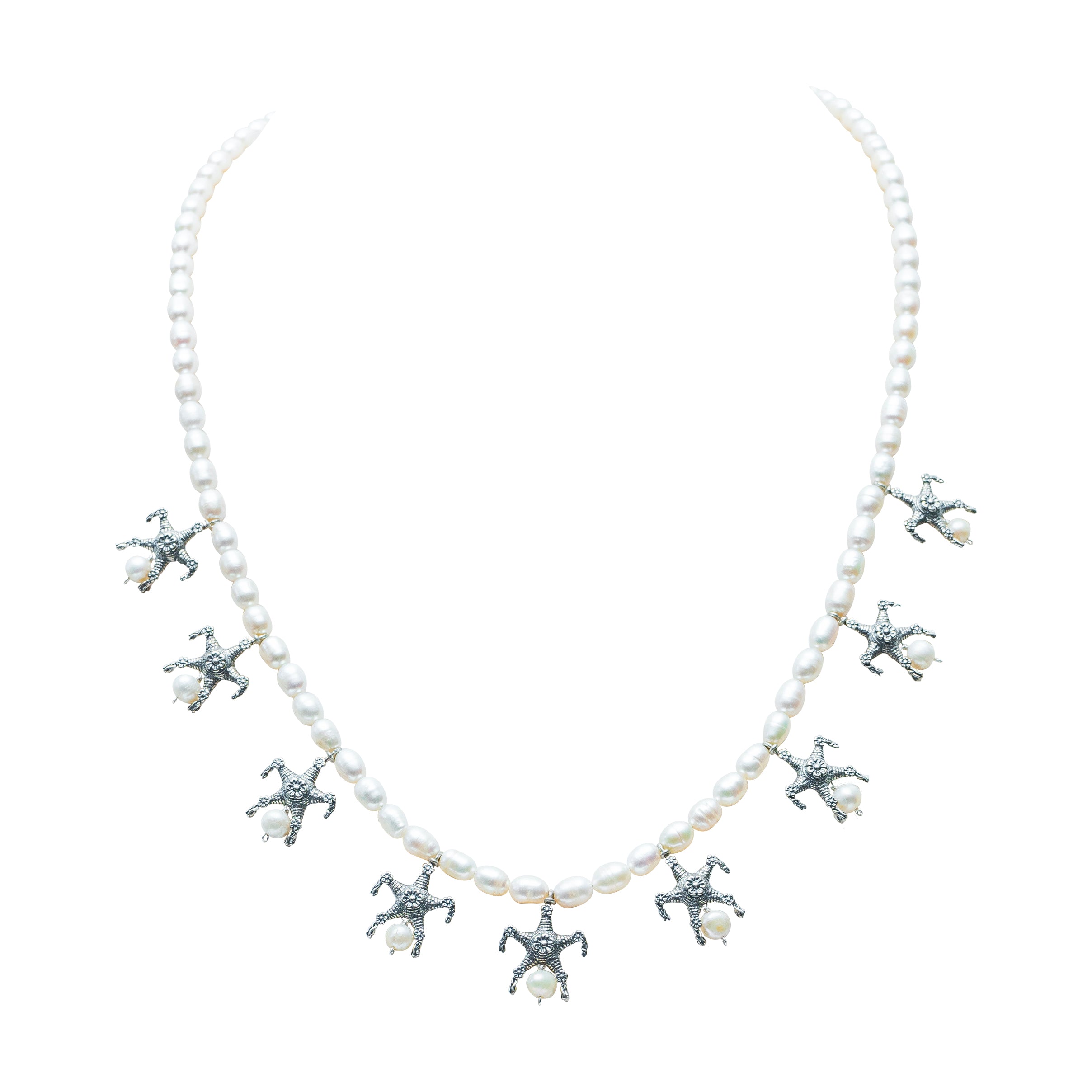 Collar ¡Dale Dale Dale!, joya de plata .925, con perla – Gabriela Sánchez