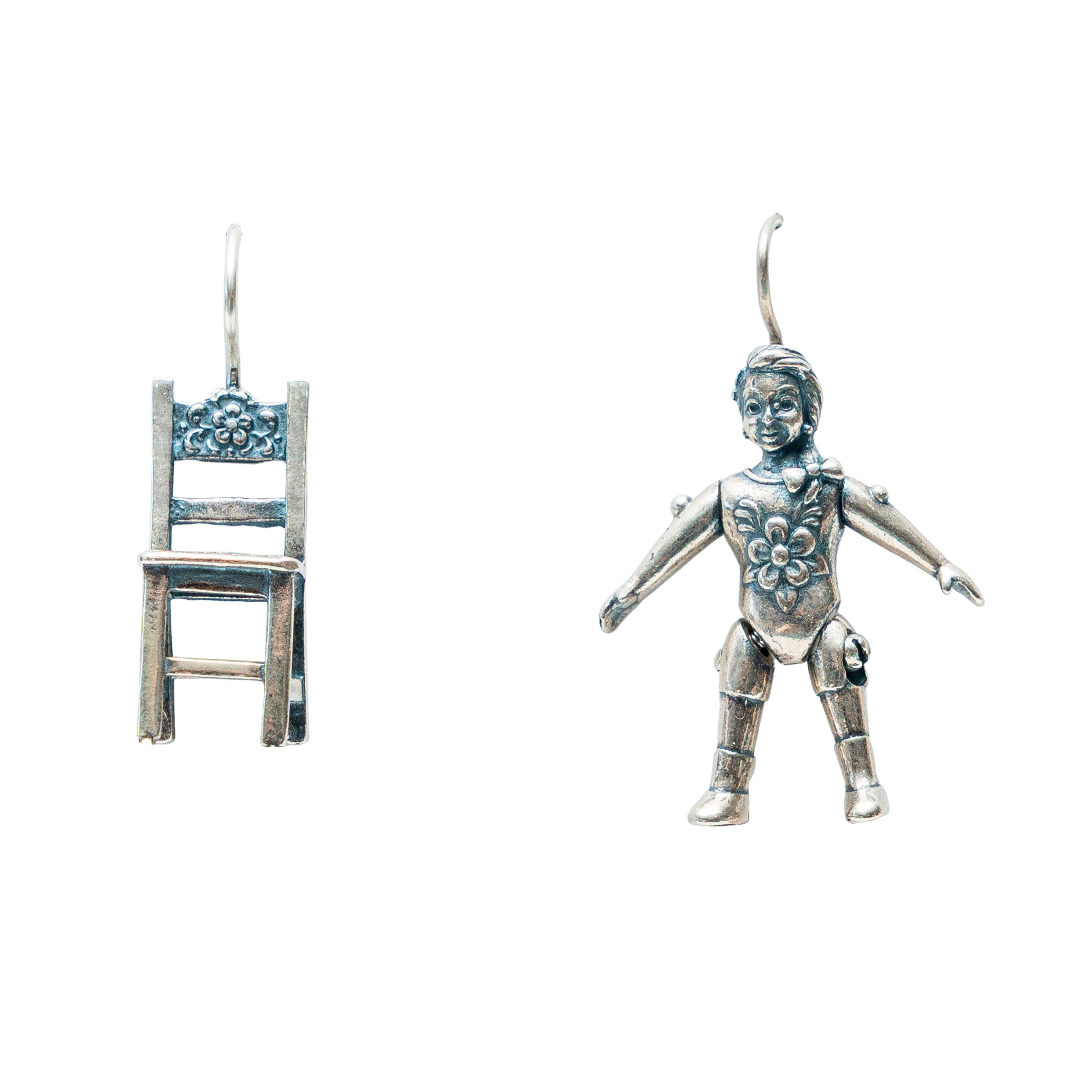 Aretes Corazón de Muñeca, joya de plata .925 – Gabriela Sánchez
