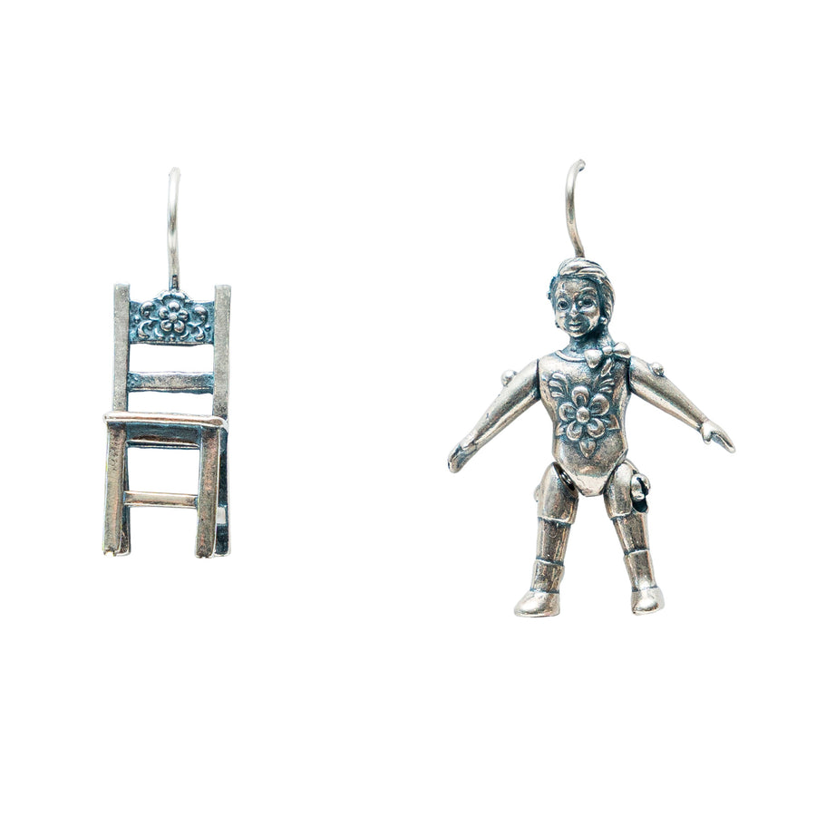 Aretes Corazón de Muñeca, joya de plata .925 – Gabriela Sánchez