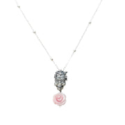Dije Catrina Aroma de Flores, joya de plata .925, con concha – Gabriela Sánchez (vista 2)