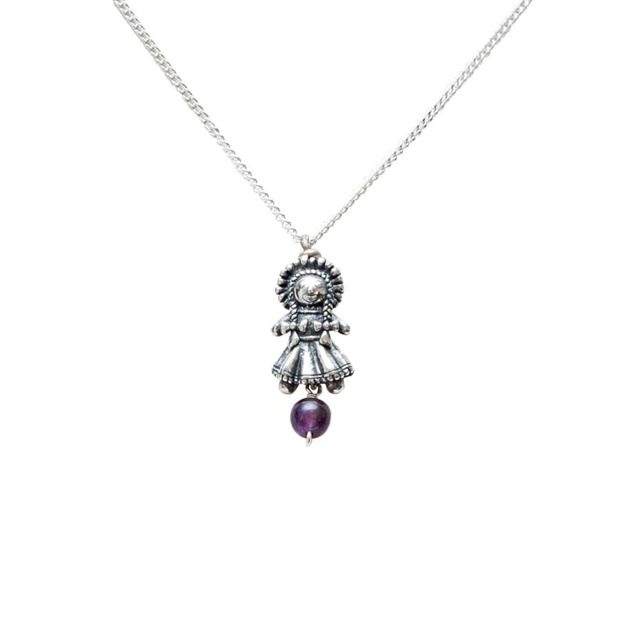 Dije Muñeca Mini con Amatista, joya de plata .925 – Gabriela Sánchez