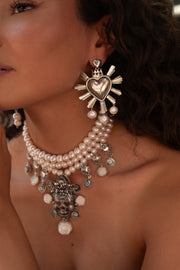 Aretes Corazones y Perlas, joya de plata .925 – Gabriela Sánchez (vista 7)