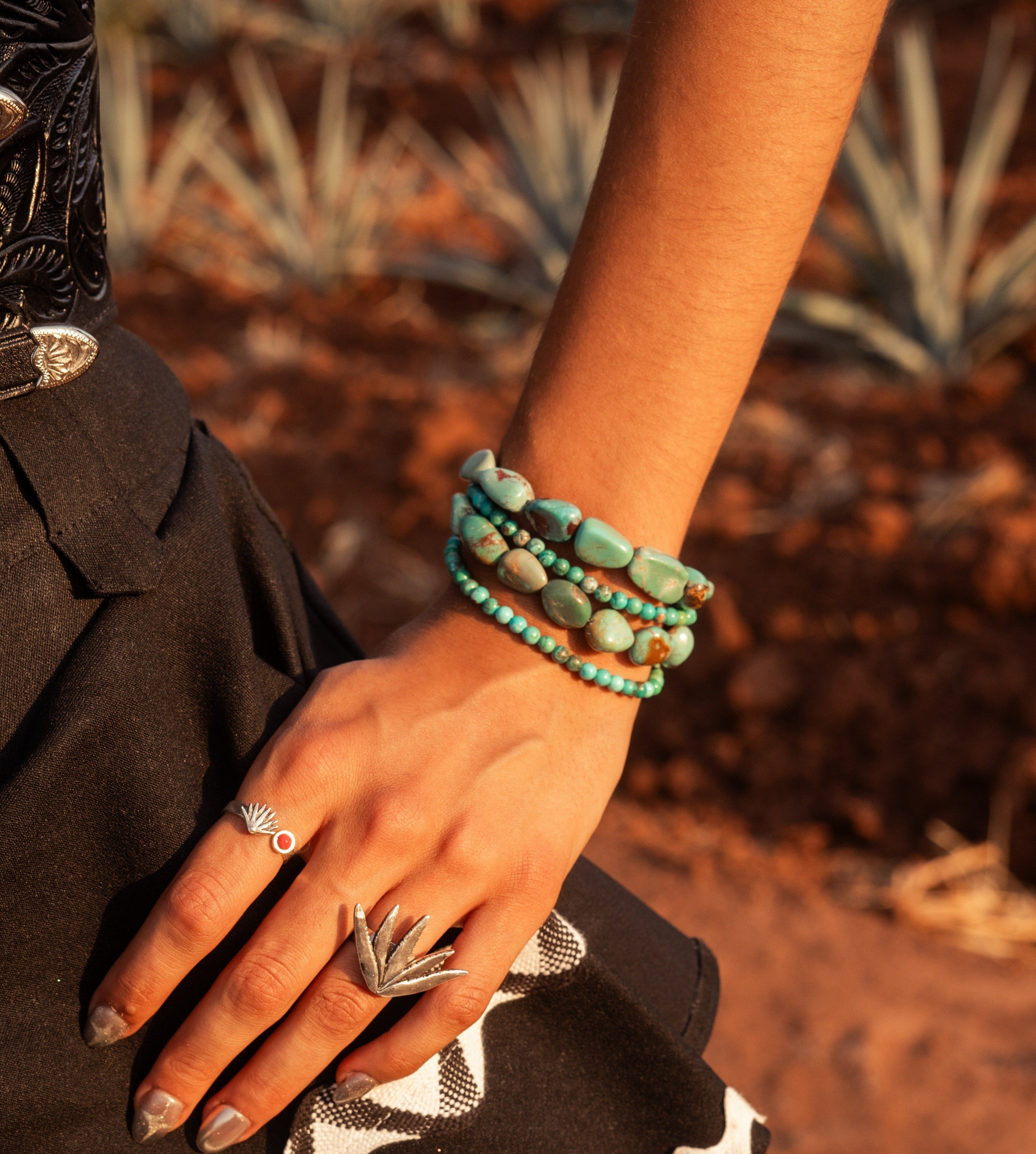 Pulsera Piel de Turquesa, joya de plata .925 – Gabriela Sánchez