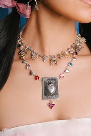 Gargantilla La Reina de Corazones, joya de plata .925, con cristal Swarovski – Gabriela Sánchez (vista 5)