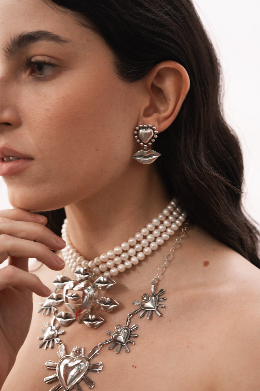 Aretes Corazón Enamorado, joya de plata .925 – Gabriela Sánchez (vista 3)