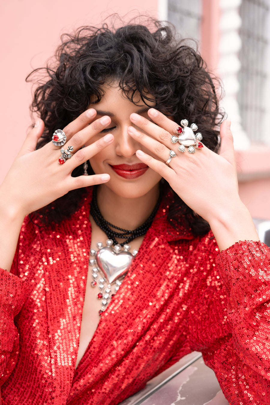 Anillo Corazón con Puntos Alrededor, joya de plata .925 – Gabriela Sánchez (vista 5)