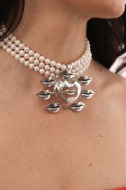 Choker Bésame Mucho, joya de plata .925, con perla – Gabriela Sánchez (vista 4)