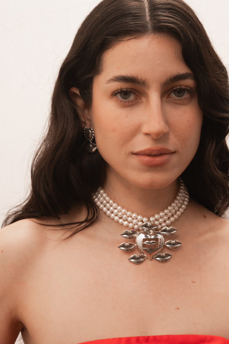 Choker Bésame Mucho, joya de plata .925, con perla – Gabriela Sánchez (vista 6)