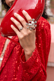 Anillo Corazón con Puntos Alrededor, joya de plata .925 – Gabriela Sánchez (vista 3)