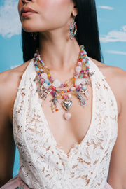 Collar Fiesta de Encantos, joya de plata .925, con cuarzo rosa – Gabriela Sánchez (vista 5)