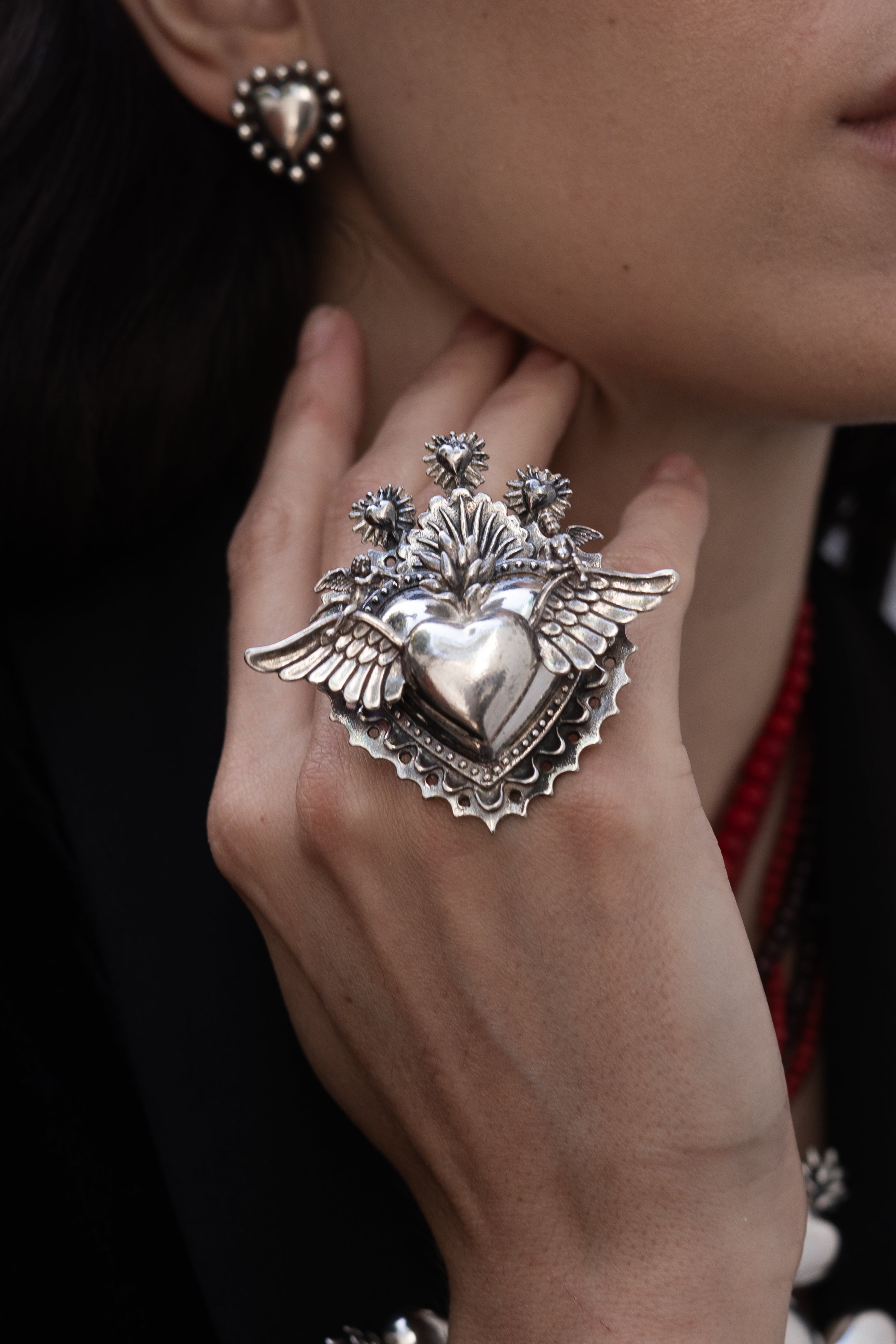 Anillo Bendito Corazón, joya de plata .925 – Gabriela Sánchez (vista 2)
