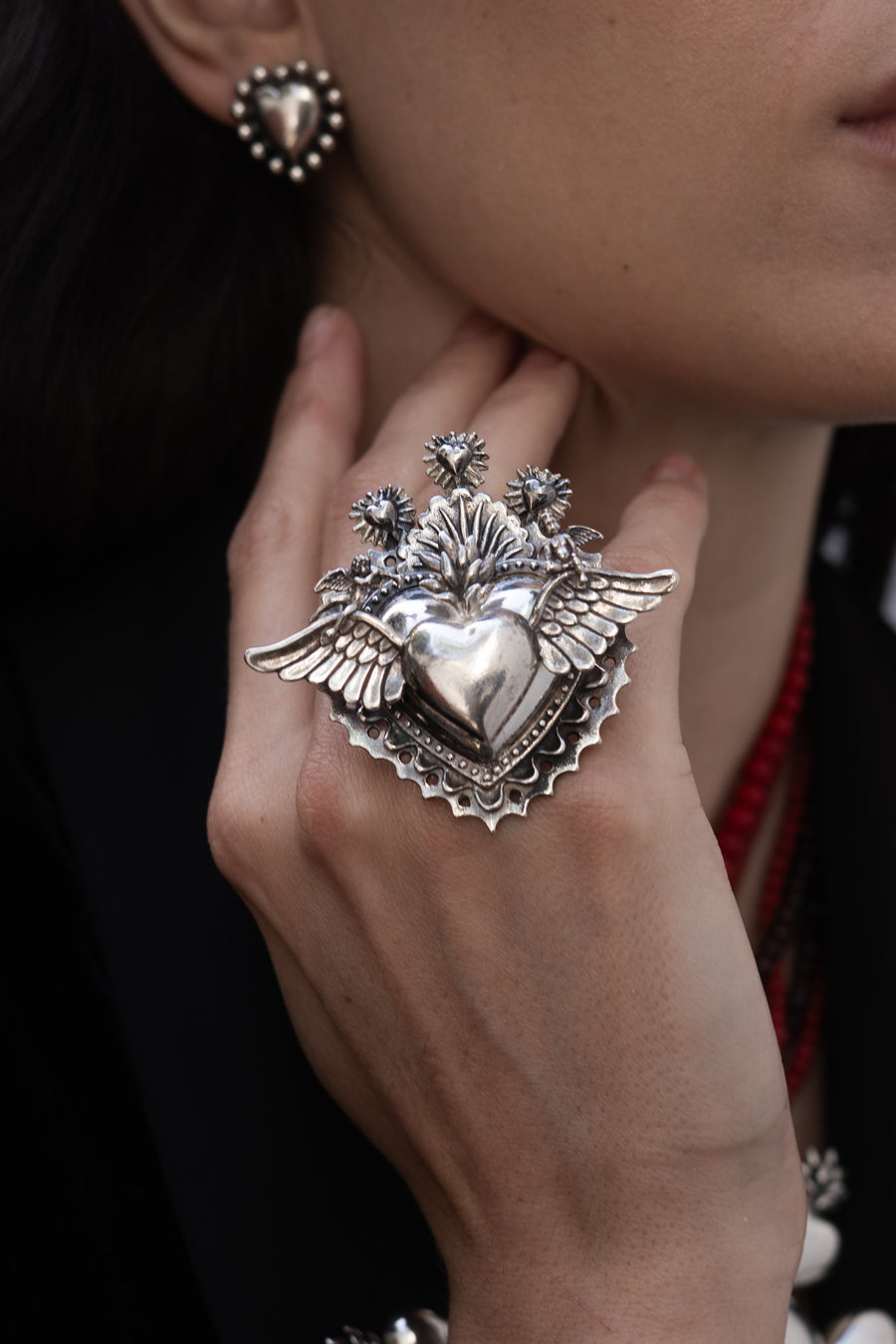 Anillo Bendito Corazón, joya de plata .925 – Gabriela Sánchez (vista 2)