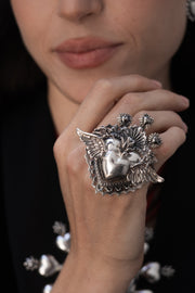 Anillo Bendito Corazón, joya de plata .925 – Gabriela Sánchez (vista 3)