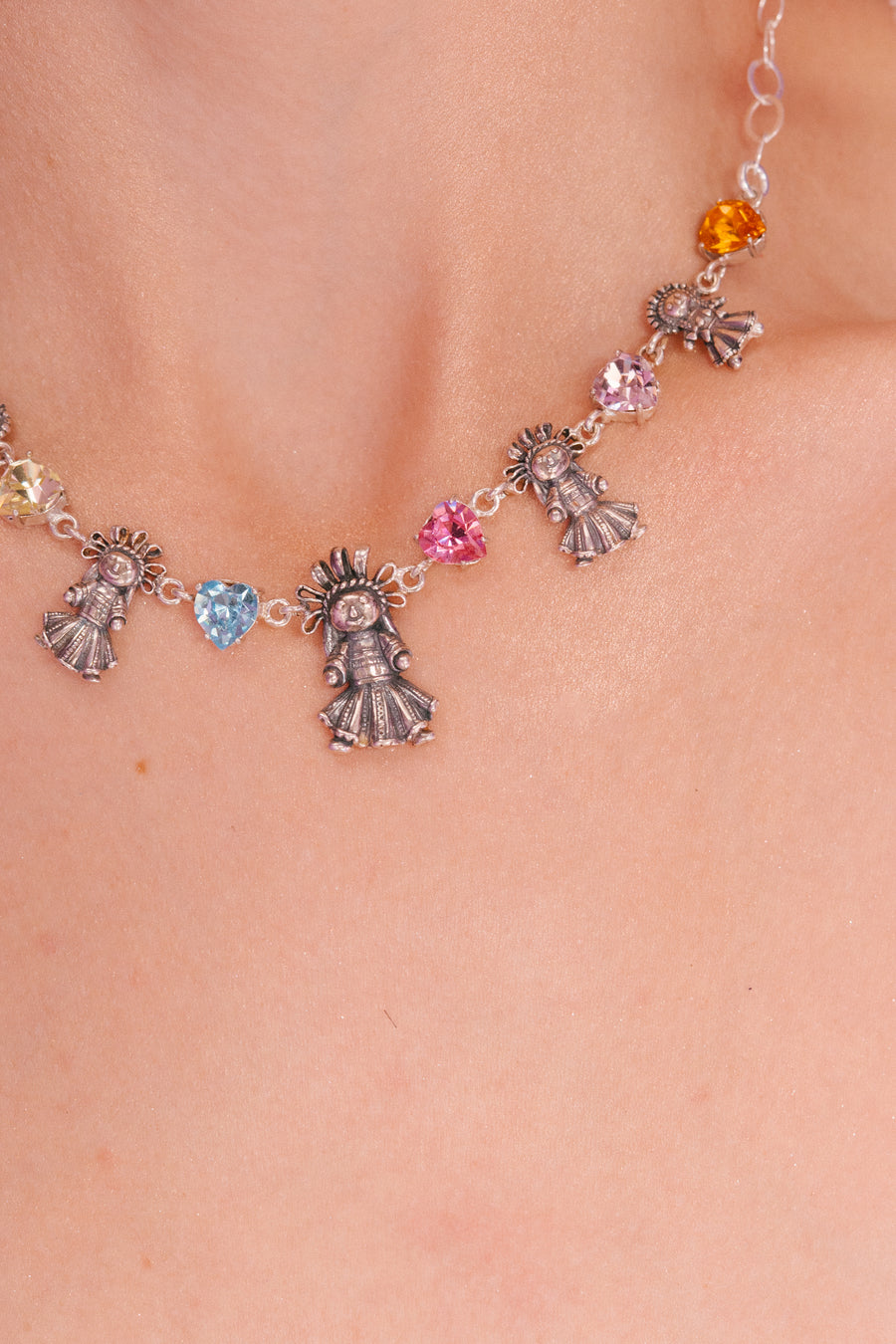Gargantilla Arcoíris de Muñeca, joya de plata .925, con cristal Swarovski – Gabriela Sánchez (vista 4)