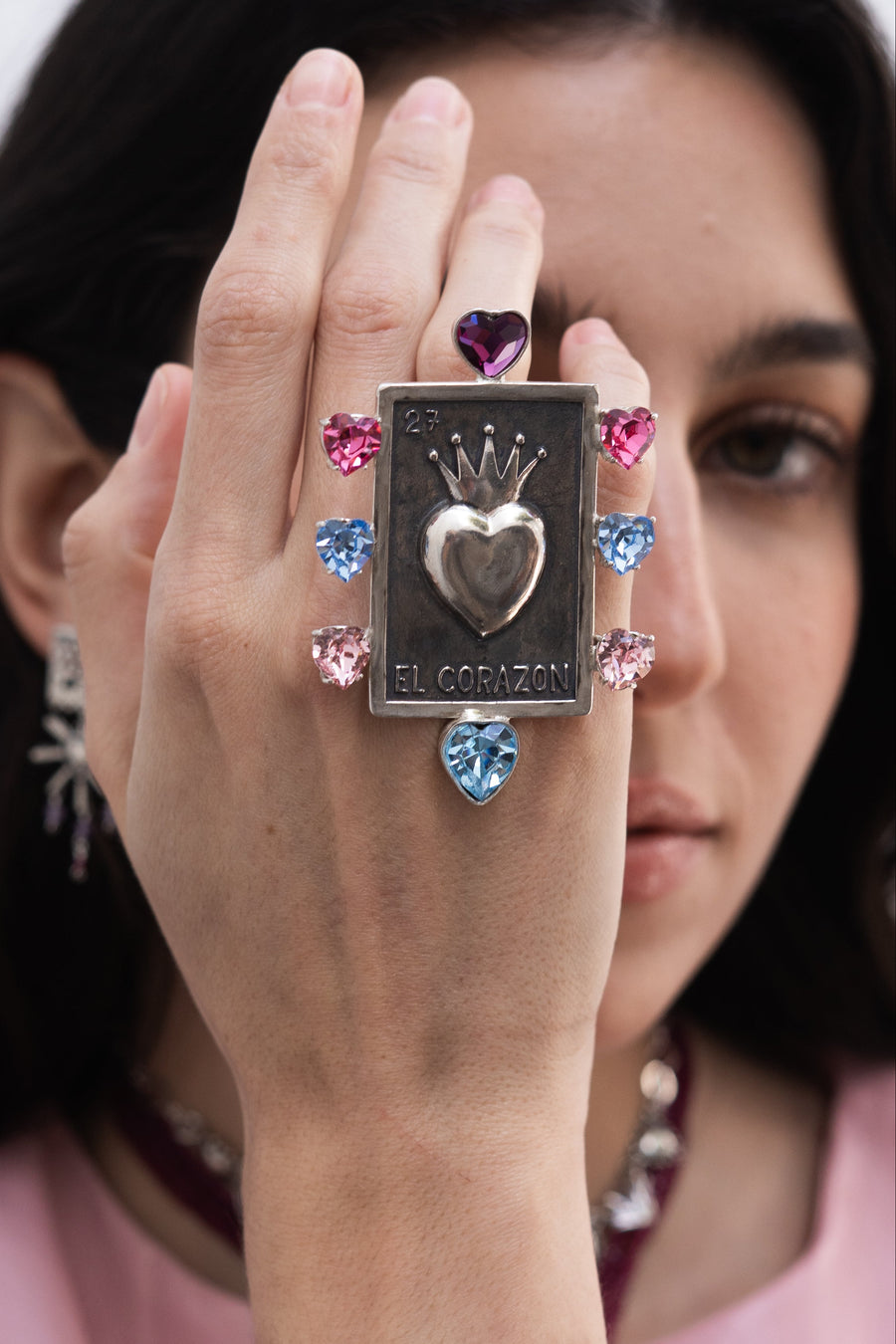 Anillo La Carta de Amor, joya de plata .925, con cristal Swarovski – Gabriela Sánchez (vista 3)