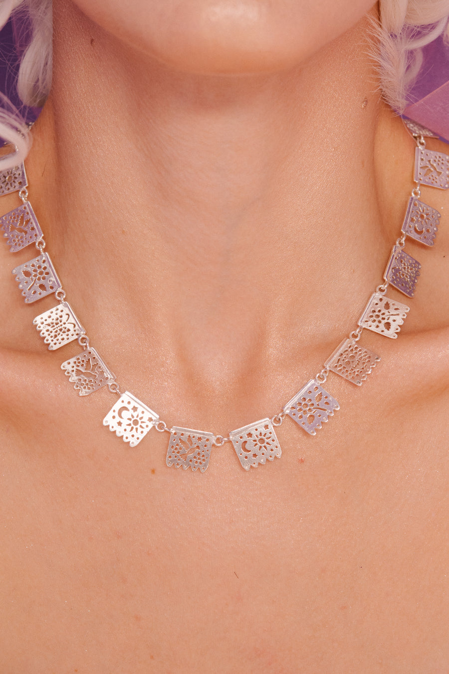 Gargantilla Papel Picado, joya de plata .925 – Gabriela Sánchez (vista 3)
