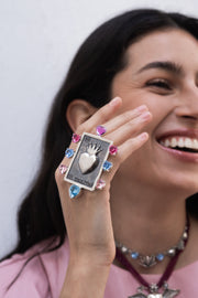 Anillo La Carta de Amor, joya de plata .925, con cristal Swarovski – Gabriela Sánchez (vista 4)