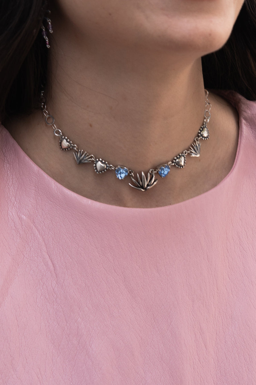 Gargantilla Amor Celeste, joya de plata .925, con cristal Swarovski – Gabriela Sánchez (vista 3)