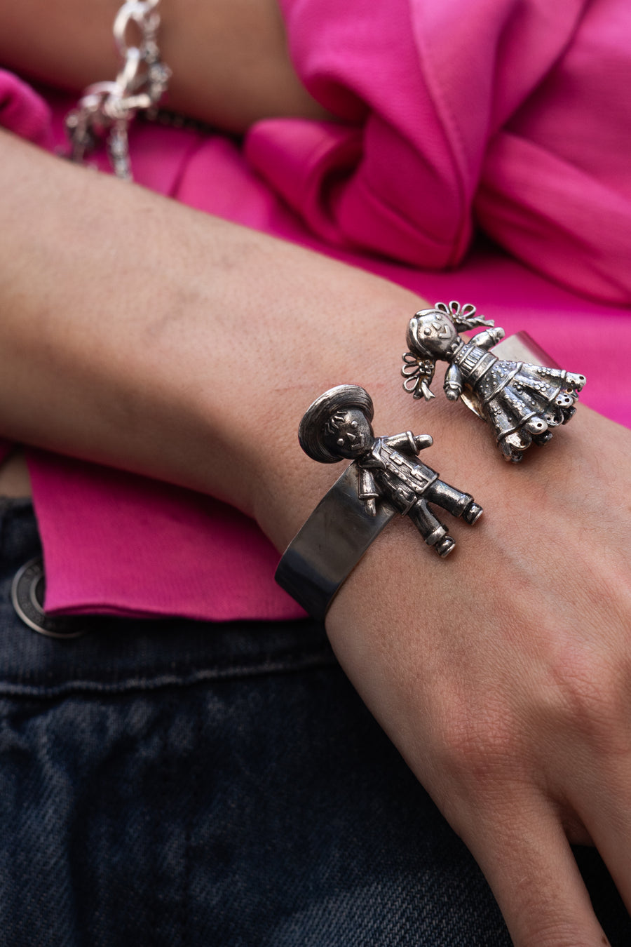 Brazalete Mi Niña y Mi Niño, joya de plata .925 – Gabriela Sánchez (vista 2)