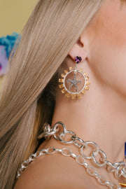 Aretes Fiesta infinita, joya de plata .925, con cristal Swarovski – Gabriela Sánchez (vista 4)