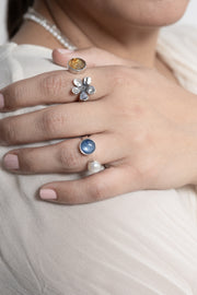 Anillo Jardín de mi Abuela, joya de plata .925, con ámbar – Gabriela Sánchez (vista 5)