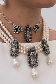 Collar Lupita, joya de plata .925, con perla – Gabriela Sánchez (vista 4)