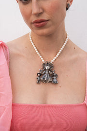 Collar Familia, joya de plata .925, con perla – Gabriela Sánchez (vista 4)