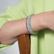 Pulsera Cielo Elegante, joya de plata .925, con amatista y cuarzo – Gabriela Sánchez (vista 3)