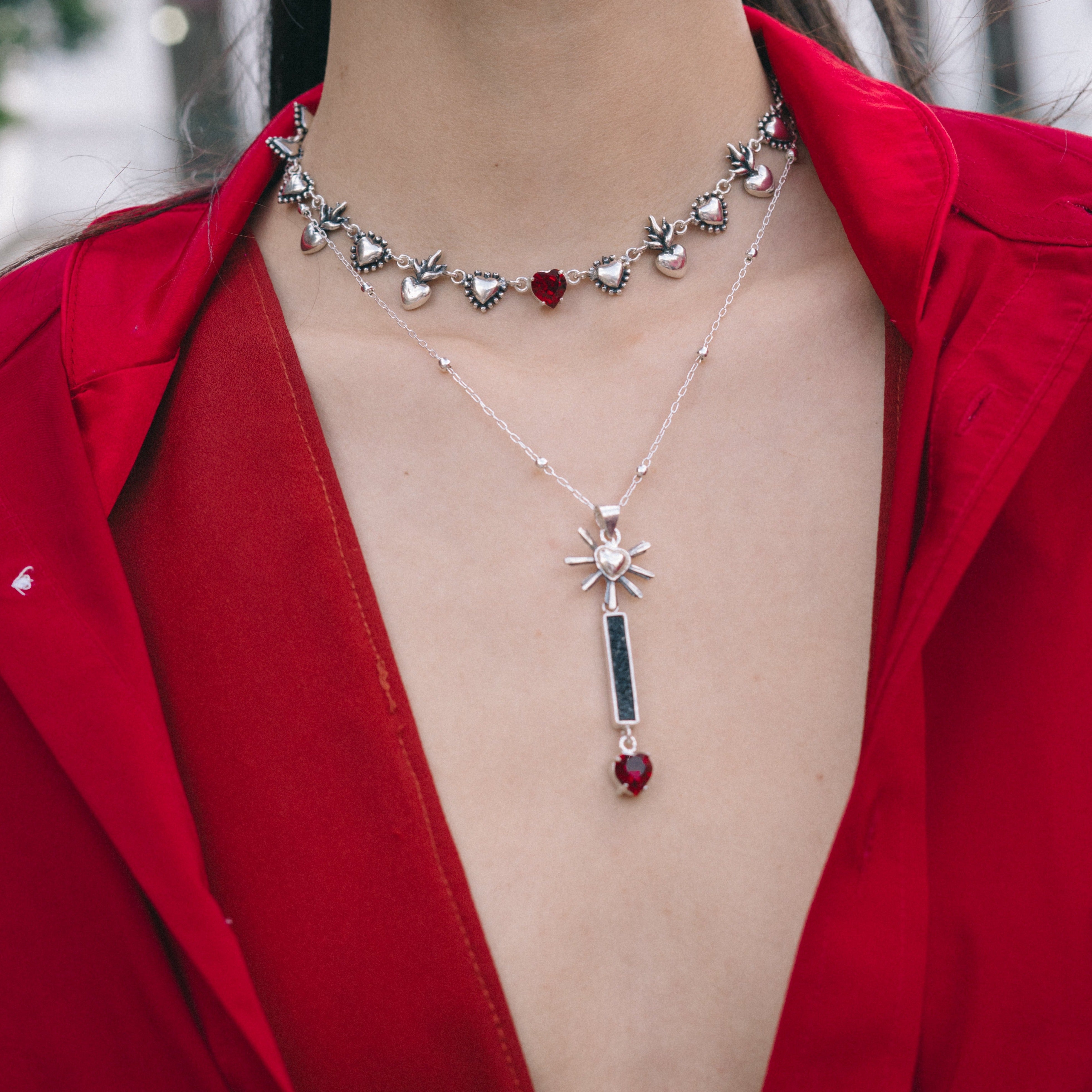 Dije Reina Corazón, joya de plata .925, con cristal Swarovski – Gabriela Sánchez