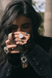 Anillo Corazón  Cuarzo Rosa de la Suerte, joya de plata .925 – Gabriela Sánchez (vista 2)