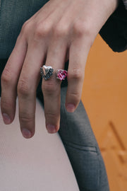 Anillo Querida Acuario, joya de plata .925, con cristal Swarovski – Gabriela Sánchez (vista 2)