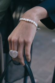 Anillo Corazón  Cuarzo Rosa de la Suerte, joya de plata .925 – Gabriela Sánchez (vista 4)