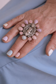 Anillo Nueva Vida, joya de plata .925, con rodocosita y fosforita – Gabriela Sánchez (vista 4)