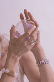 Anillo Familia de Corazón, joya de plata .925, con fosforita y rodocosita – Gabriela Sánchez (vista 3)