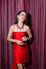 Collar La Cereza del Pastel, joya de plata .925, con coral – Gabriela Sánchez (vista 4)
