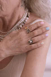 Anillo Jardín de mi Abuela, joya de plata .925, con ámbar – Gabriela Sánchez (vista 4)