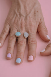 Anillo Brillo Maternal, joya de plata .925, con ópalo y aquamarina – Gabriela Sánchez (vista 3)