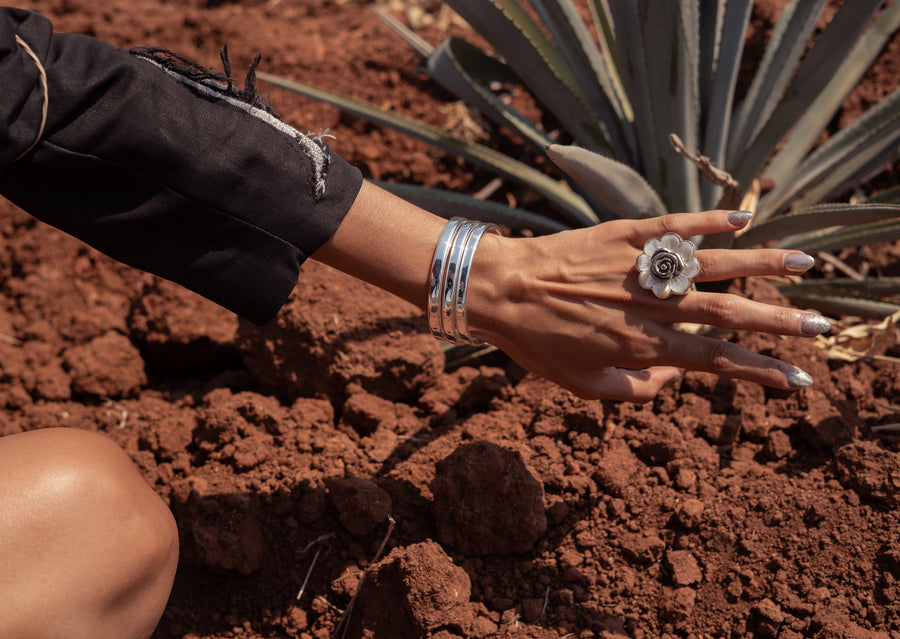 Brazalete Círculo de Vida, joya de plata .925 – Gabriela Sánchez (vista 6)