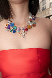 Collar Cielo de Domingo, joya de plata .925, con citrina y gemas de colores – Gabriela Sánchez (vista 4)