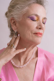 Gargantilla Dulce Esencia, joya de plata .925, con cuarzo rosa – Gabriela Sánchez (vista 3)