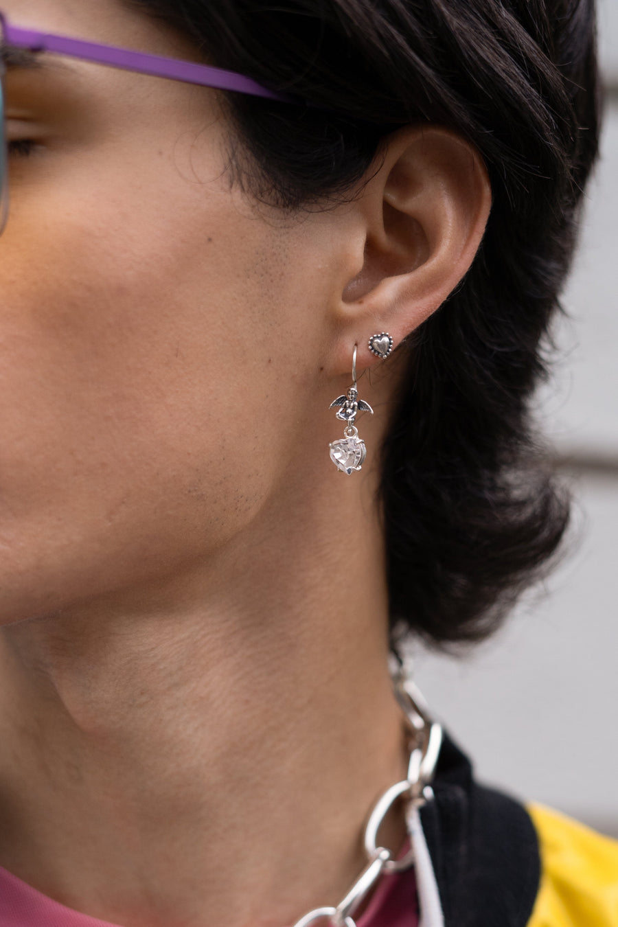 Aretes Inmensa Gratitud, joya de plata .925, con cristal Swarovski – Gabriela Sánchez (vista 2)
