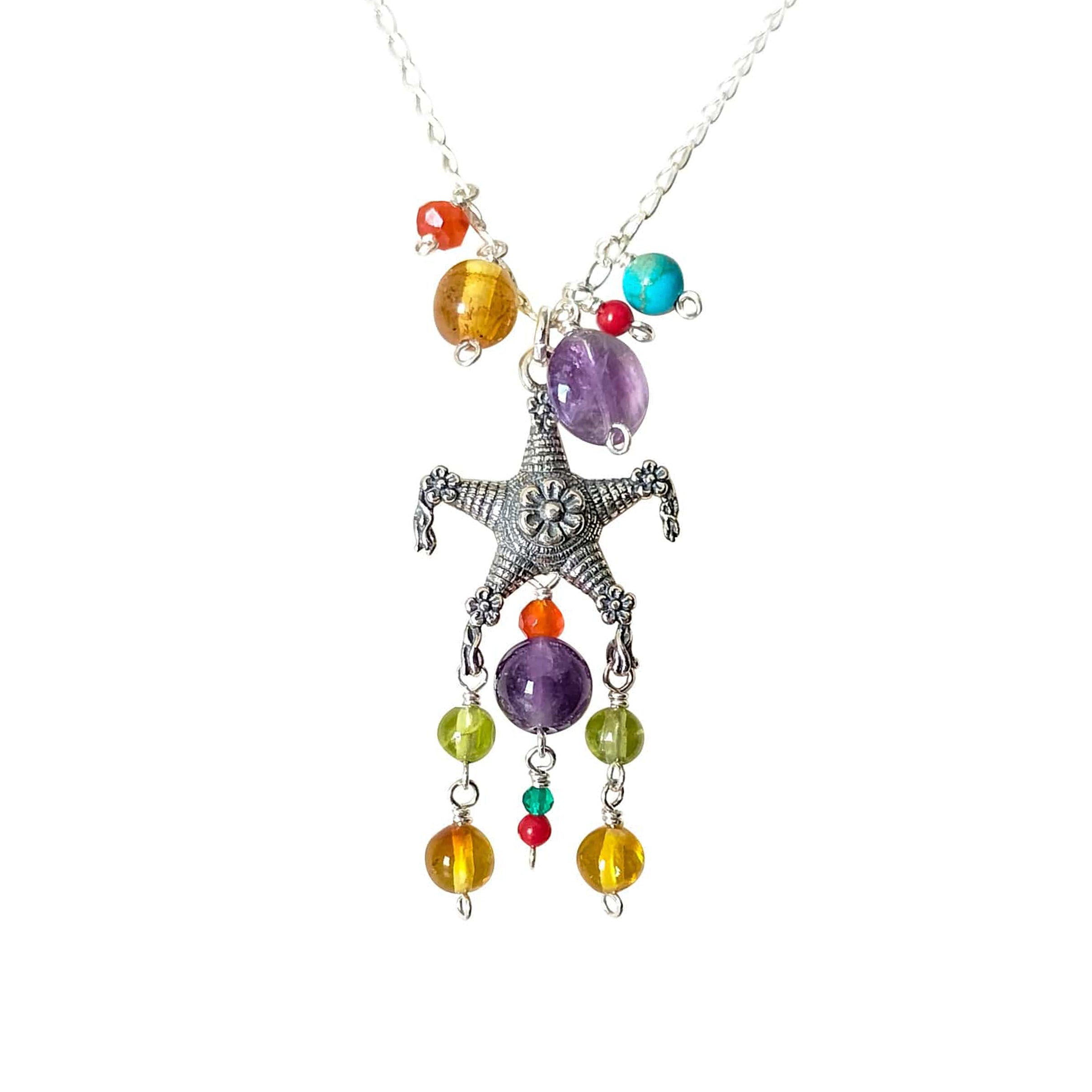 Dije Piñata y Confeti, joya de plata .925, con amatista – Gabriela Sánchez