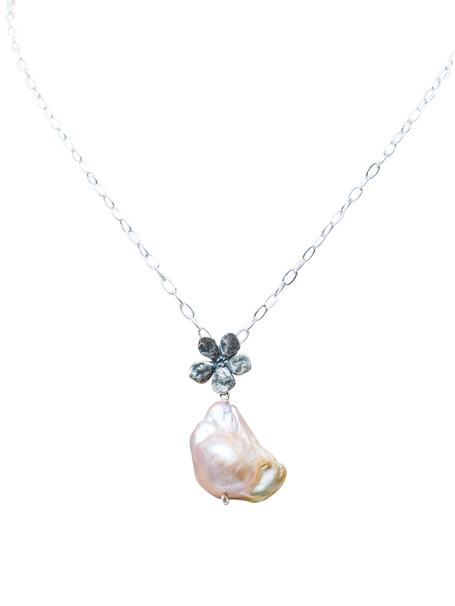 Dije Mar de Cerezo, joya de plata .925, con perla – Gabriela Sánchez (vista 2)
