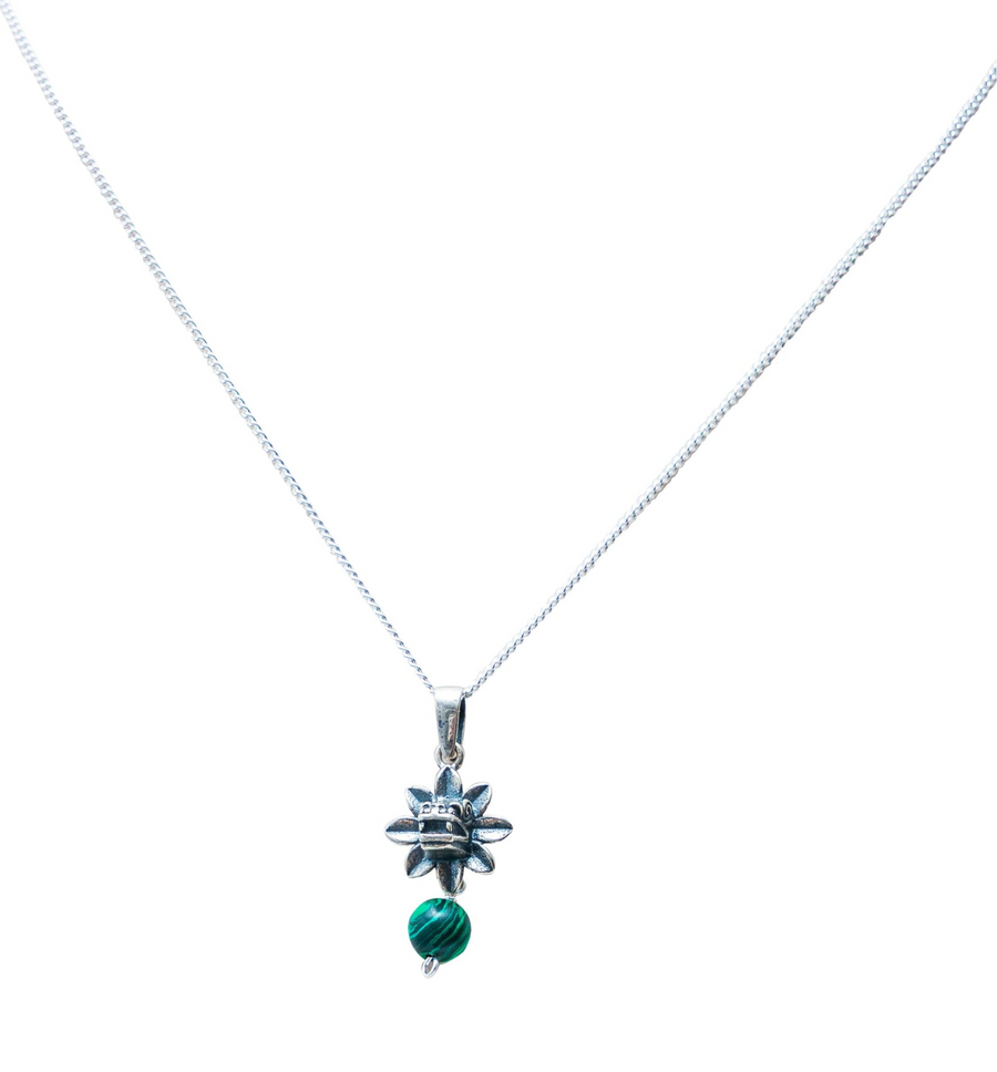 Dije Quetzalcóatl Malaquita, joya de plata .925 – Gabriela Sánchez